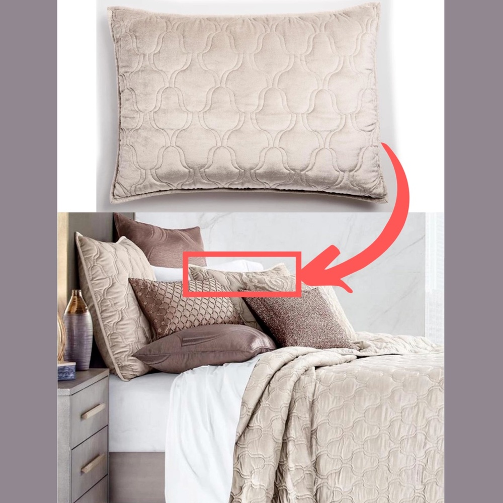 NIB [ 1 King ] Quilted Velvet‎ Sham for Hotel Collection Contour - Picture 12 of 12